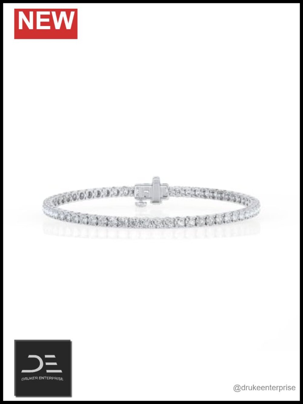 Lab Grown Diamond Tennis Bracelet 5ctw Sterling Silver